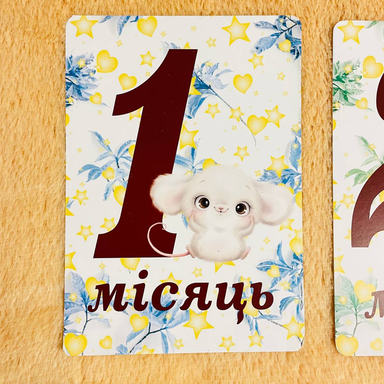 Картки для фотосесій малюка українською мовою на 12 місяців - Зображення 5